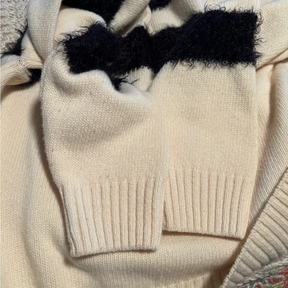 Anine Bing Cream and Black Striped Sweater 80% Wool - Picture 6 of 10